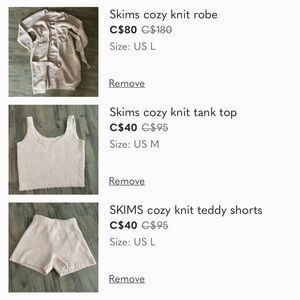 SKIMS cozy knit set